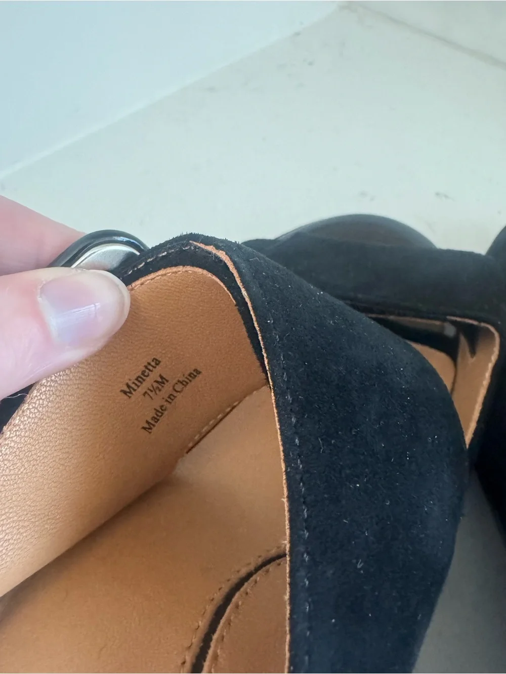 L’Amour Des Pieds Minetta Suede Platform Slides NWOB $255 Retail - Picture 7 of 8